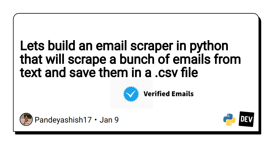 Lets build an email scraper in python that will scrape a bunch of ...