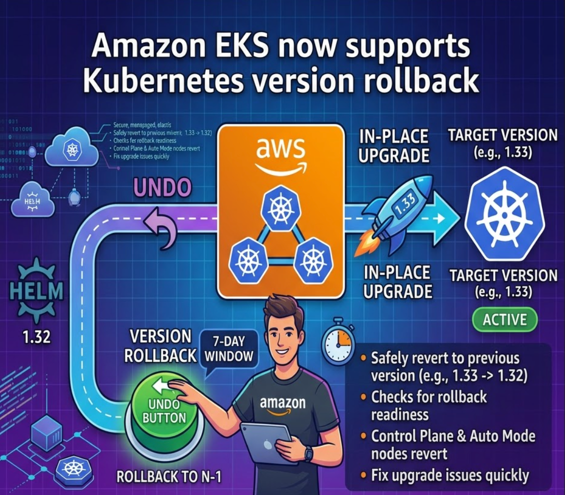 No More One-Way Streets: A Deep Dive into Amazon EKS Kubernetes Version Rollback