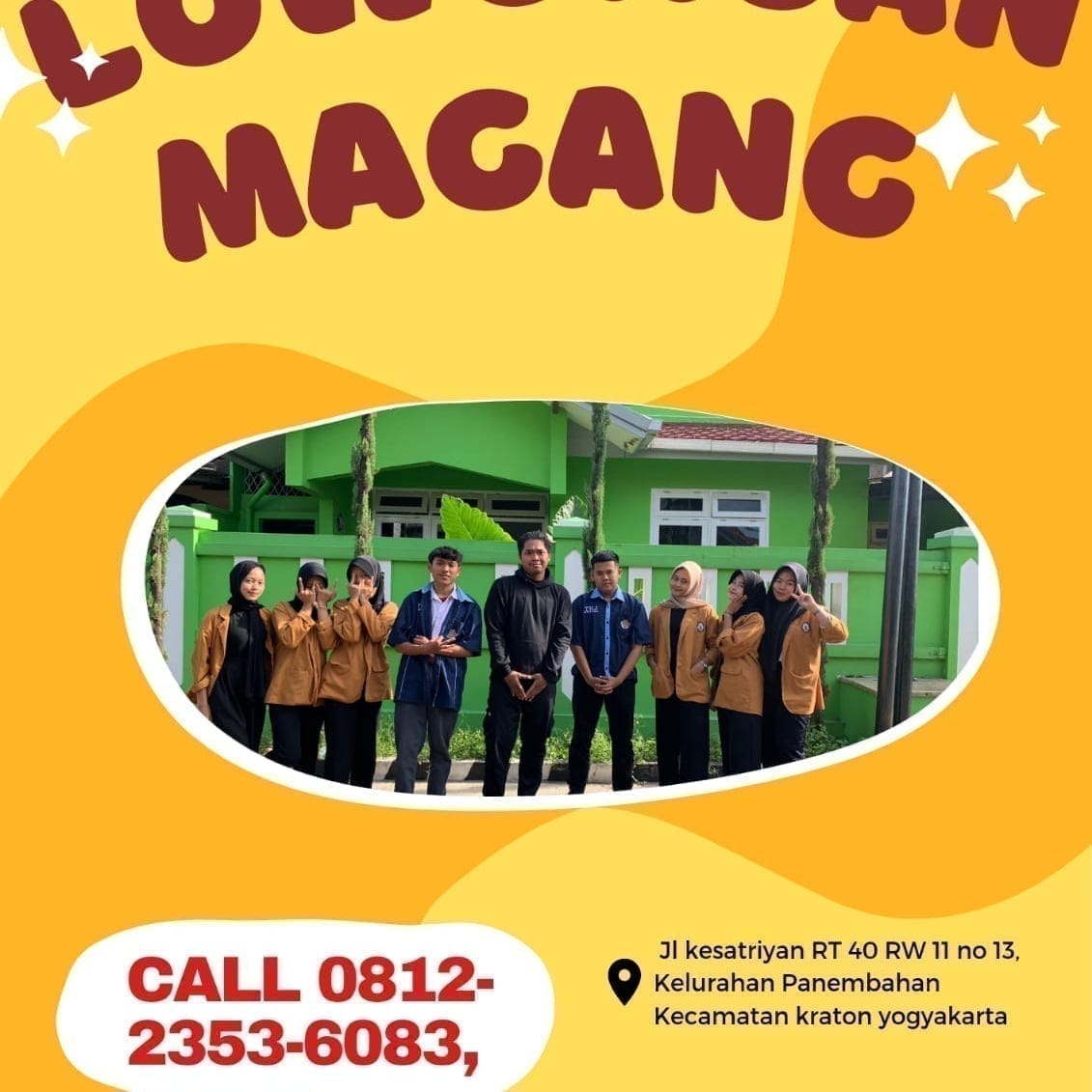 JOGJA TEMPAT MAGANG,081223536083 Membuka Dan Menerima Anak PKL