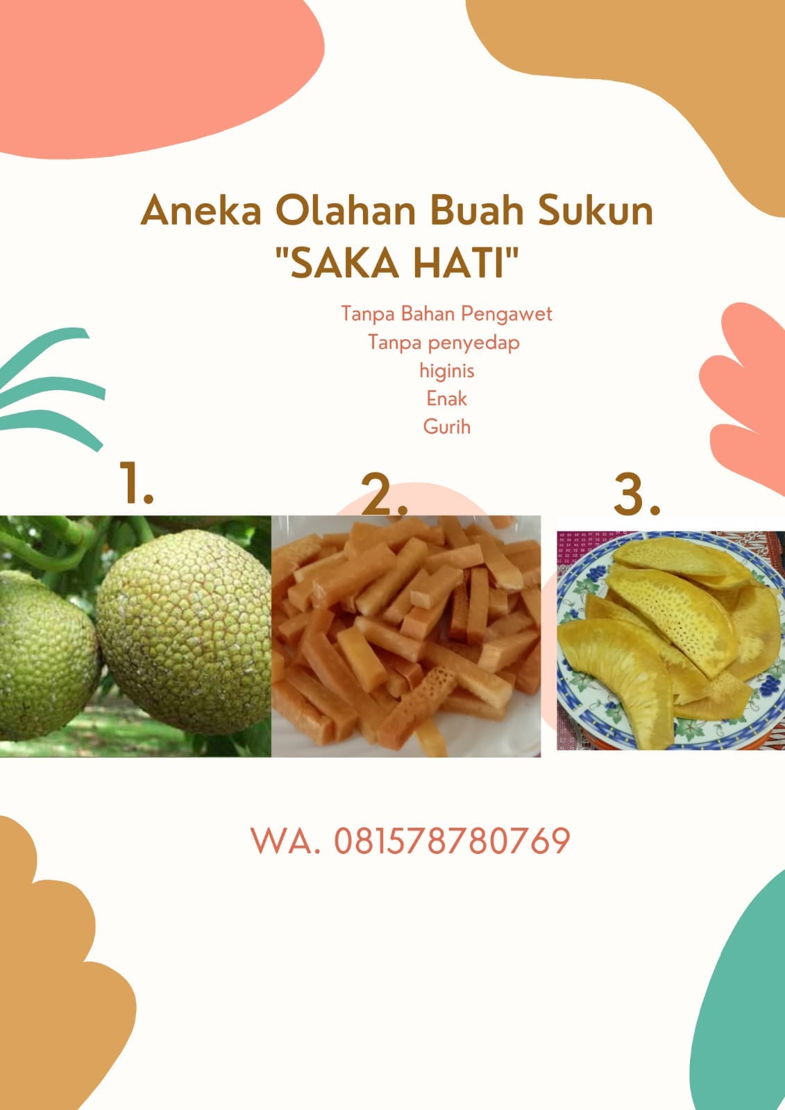 Stik sukun, sriping sukun, pemesanan 081578780769