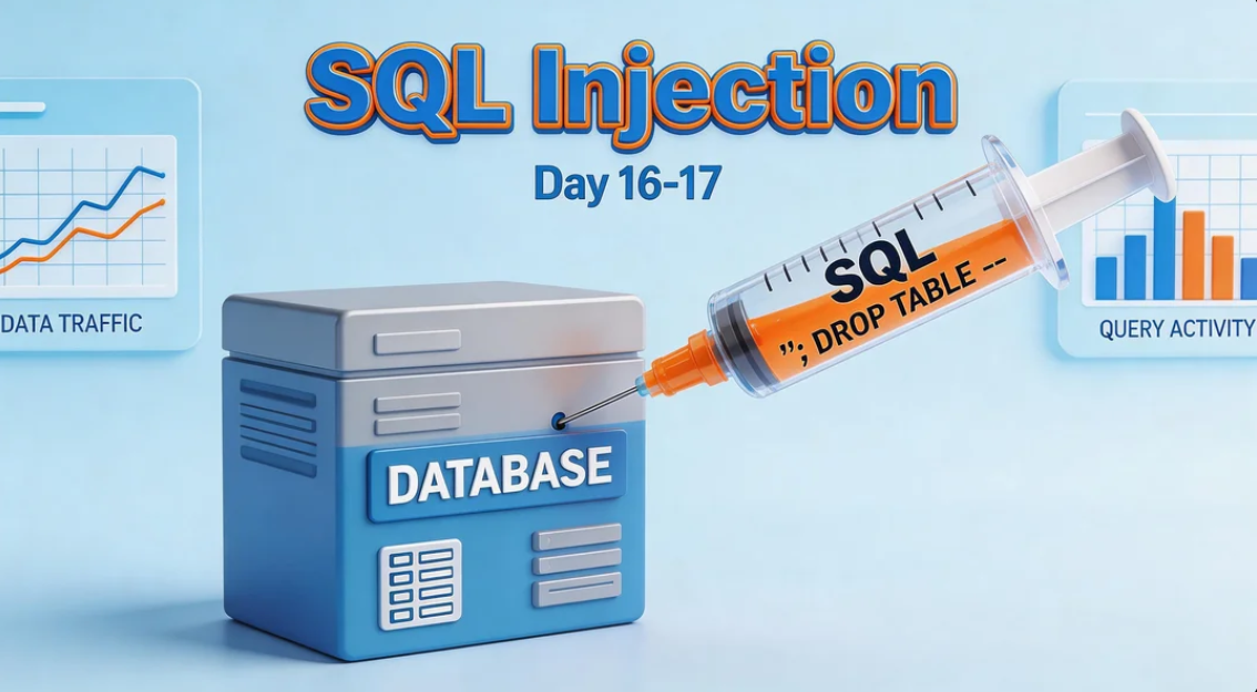 Day 16–17 of PortSwigger Academy Lab Practitioner Walkthrough: SQL injection.