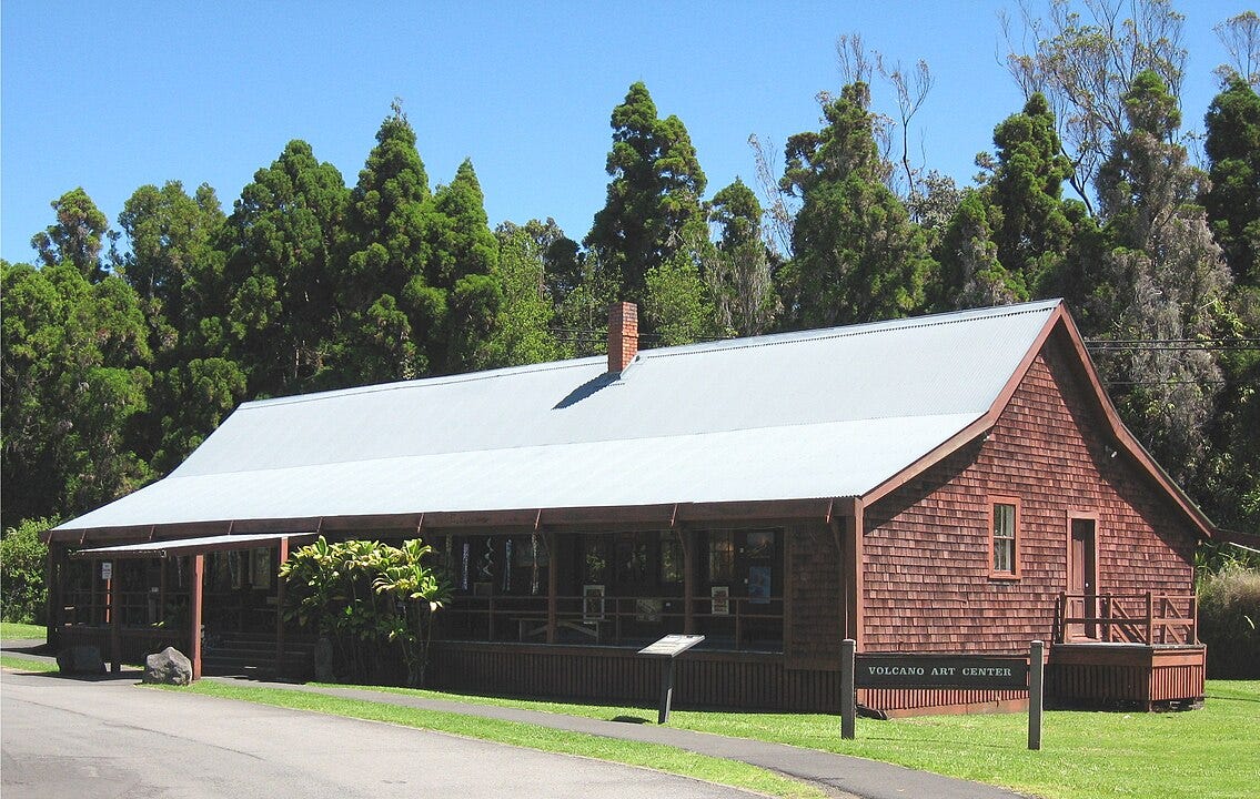 The Volcano Art Center was the Volcano House from 1877 to 1921