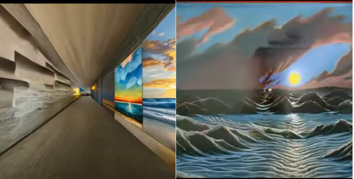 Infinite zoomin and zoomout using Stablediffusion2 by Sriram