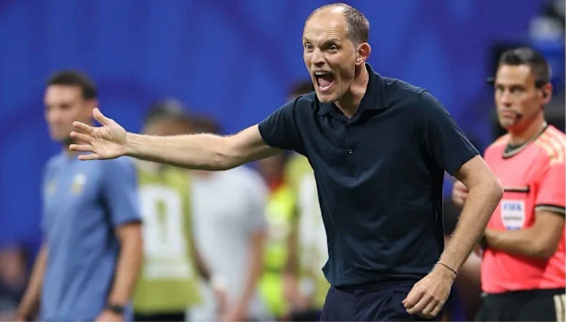 Tuchel reacts angrily as England’s lead disappears.