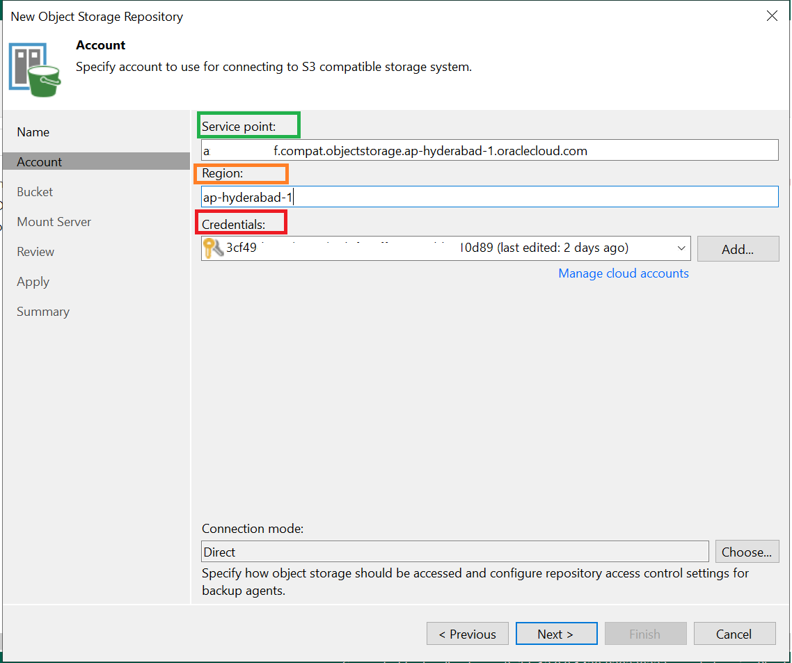 OCI — Configuring the Object Storage as Veeam Backup Repositories by
