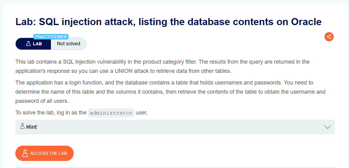 SQL Injection — Lab #10 SQL injection attack, listing the database ...
