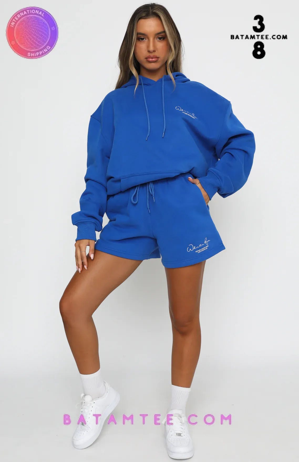 White Fox Set The Standard Electric Blue Hoodie Limited Edition