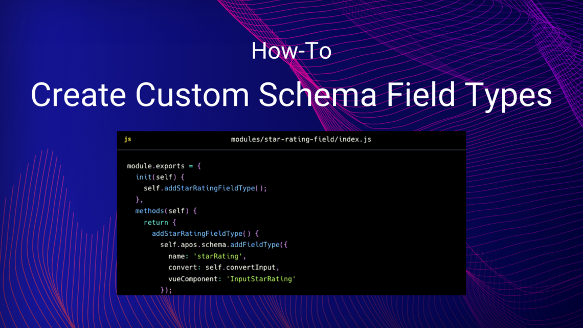 Create Custom Schema Field Types. A guide on how to create custom ...