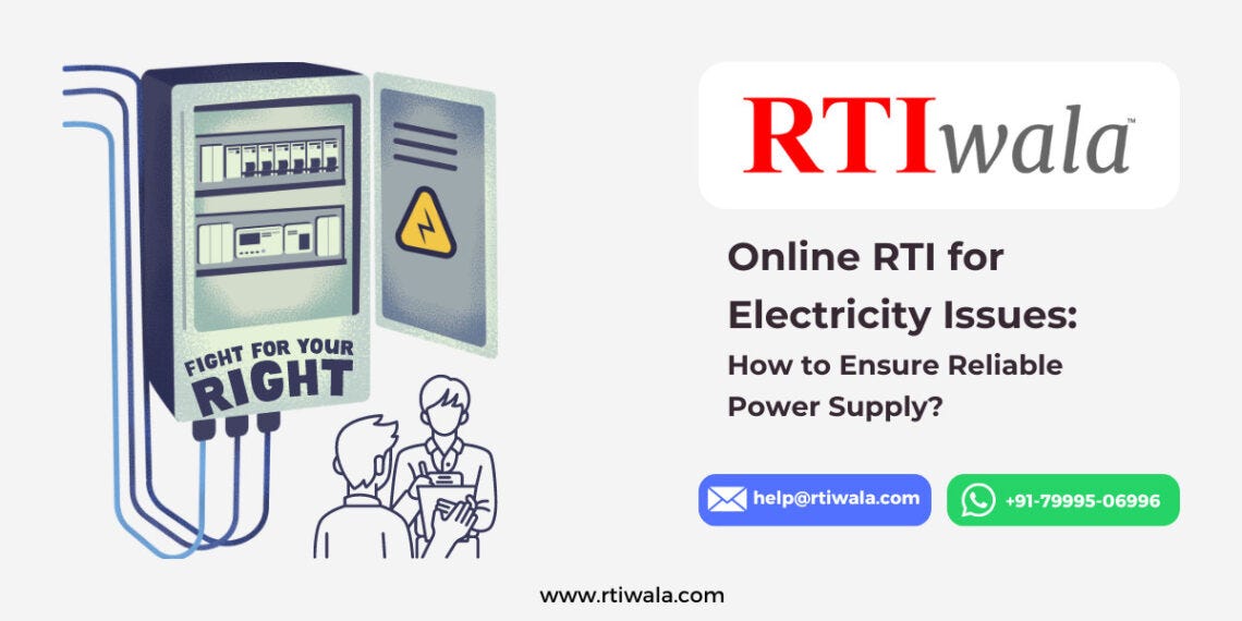 How to File Online RTI for Electricity Issues? | RTIwala