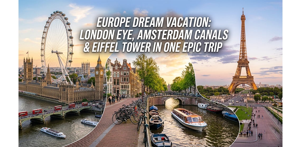Europe Dream Vacation — London Eye, Amsterdam & Eiffel Tower Trip Guide