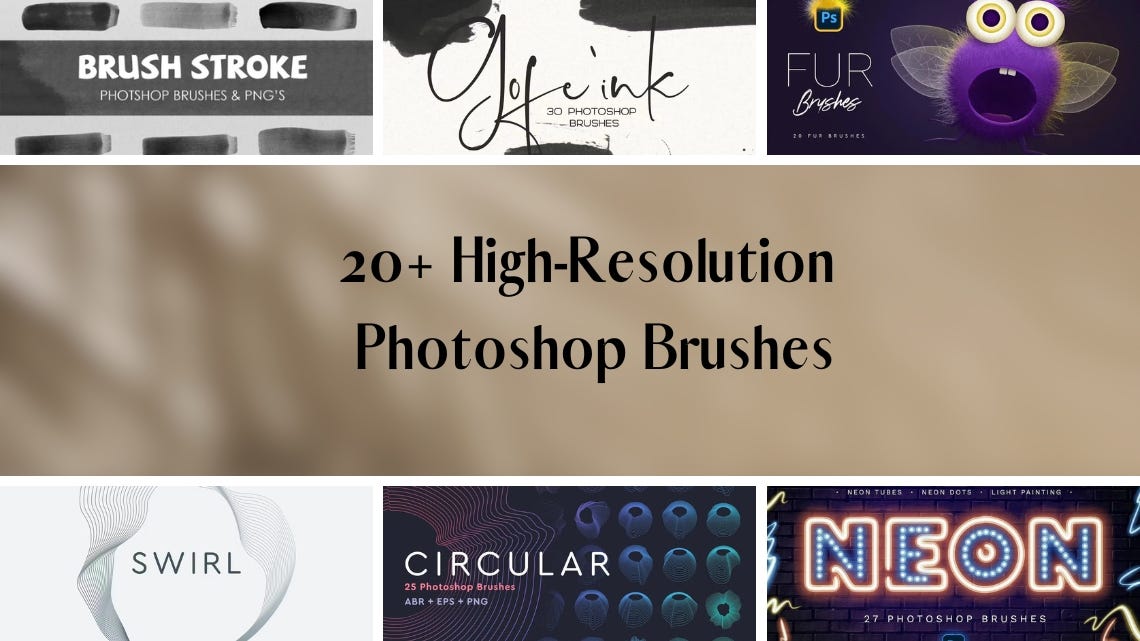 20+ HighResolution Brushes by Syed Faraz Ahmad Bootcamp