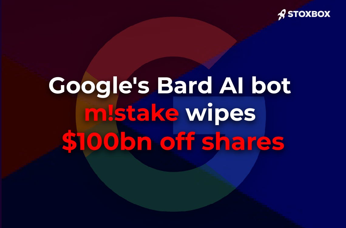 Google AI Bard mistake Alphabet stock crash wipes 100bn off shares