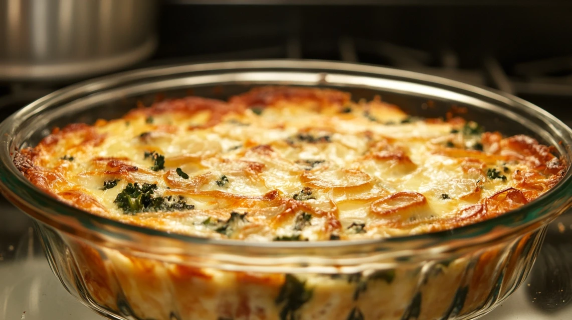 Kale and Caramelized Onion Crustless Quiche