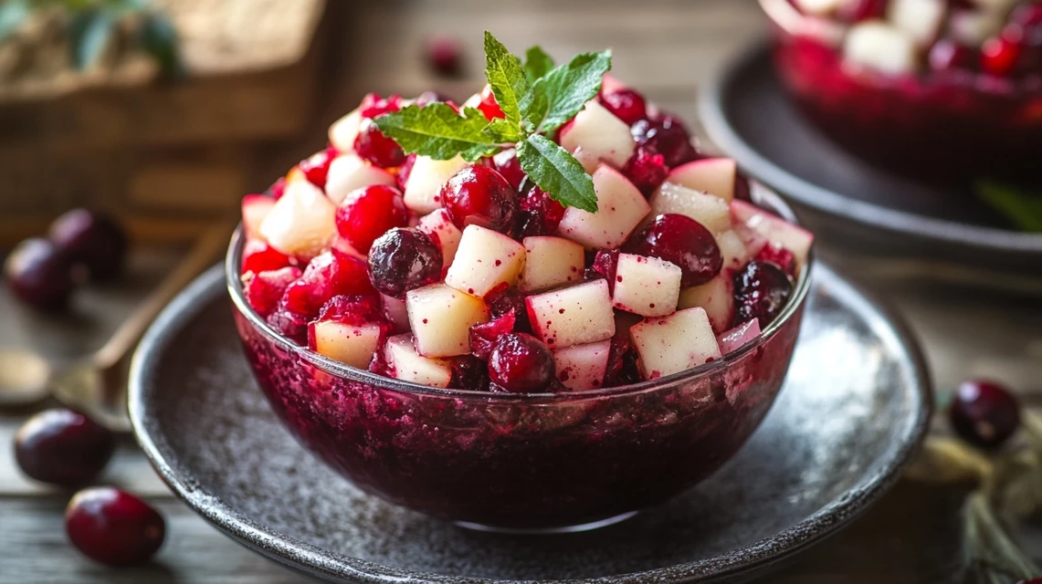 Beet, Apple, and Cranberry Salad