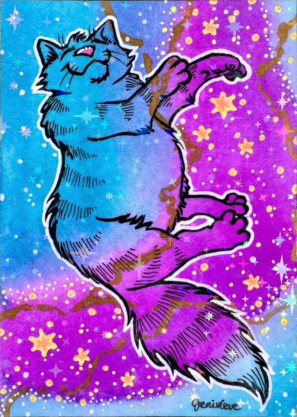 Cozy up to a space kitty at: Galaxy Cat