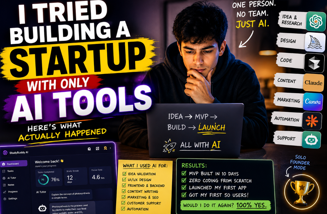 I Tried Building a Startup With Only AI Tools
