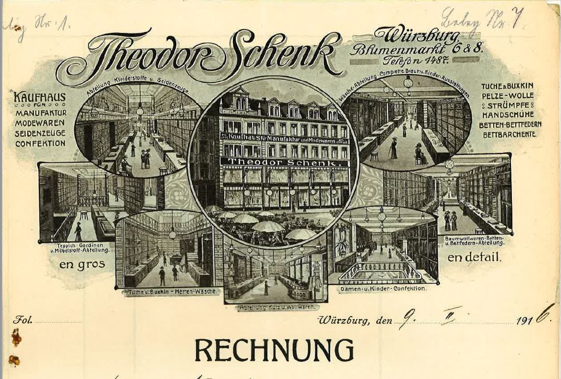 Kaufhaus Theodor Schenk in Würzburg