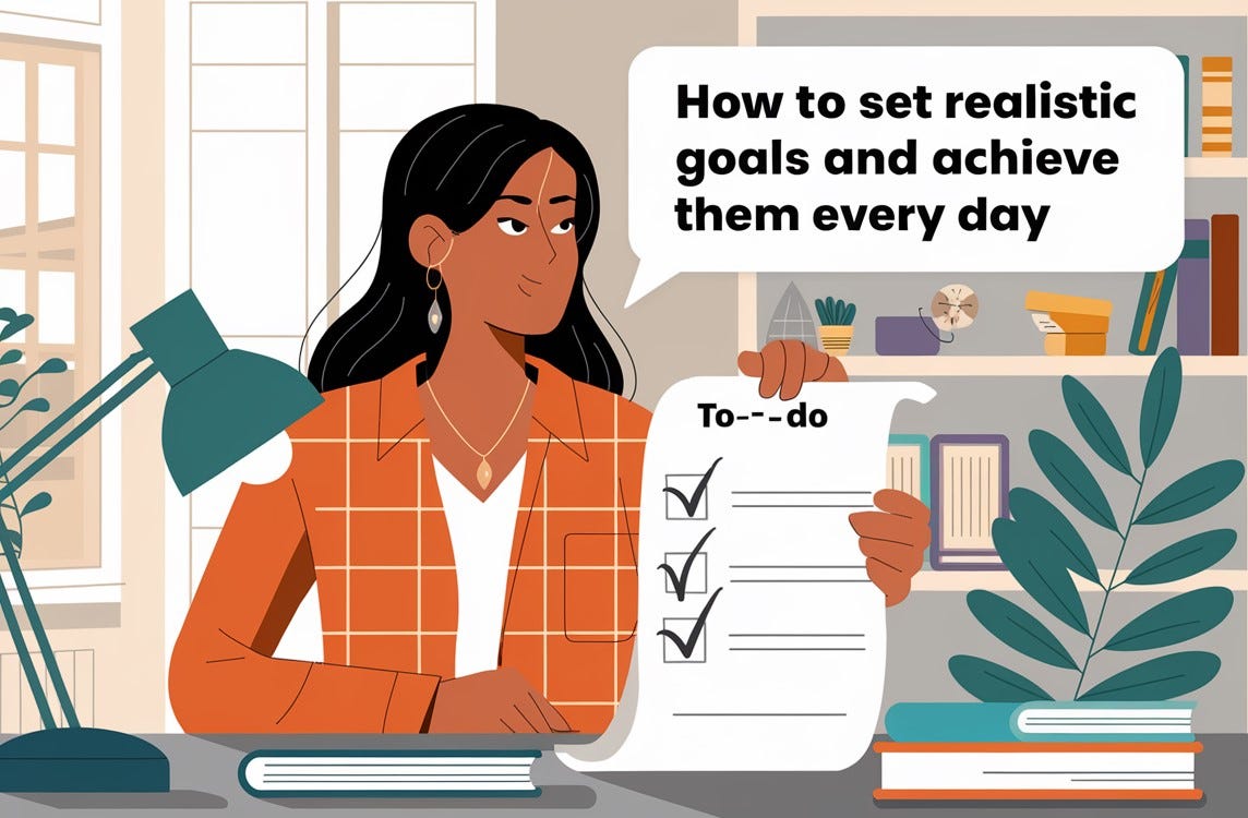 How to set realistic goals and achieve them every day by big eye