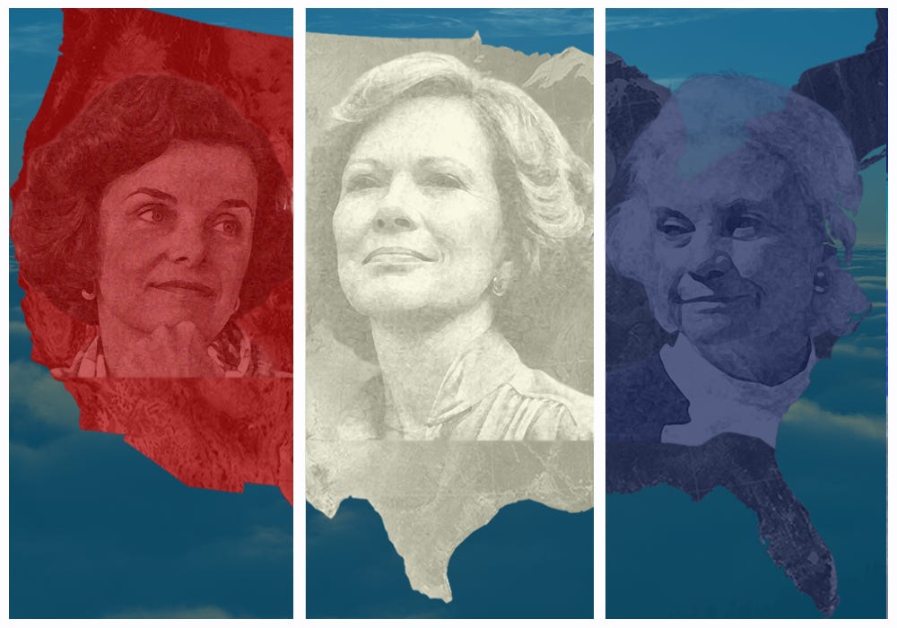 Rosalynn Carter, Dianne Feinstein, Sandra Day O’Connor: Trailblazers