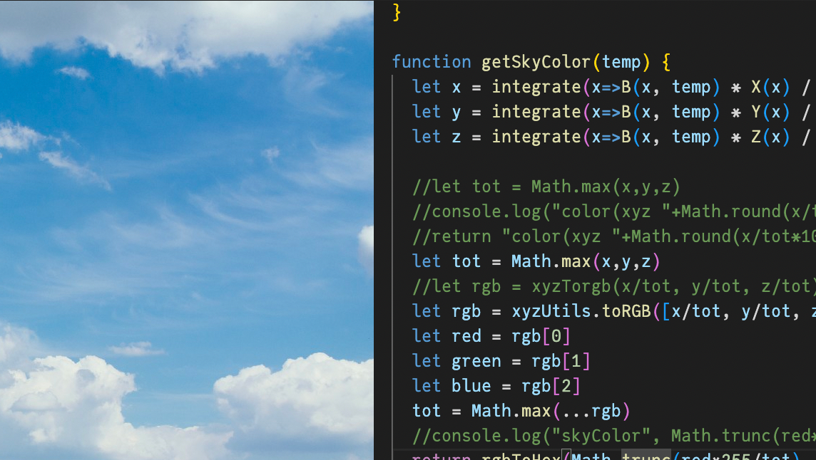 How to calculate the color of the sky | by Dominic Chang | Medium