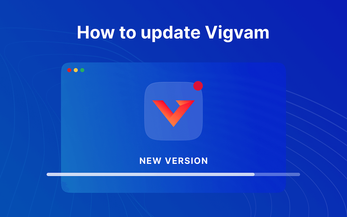 How to update Vigvam — guide for newbies