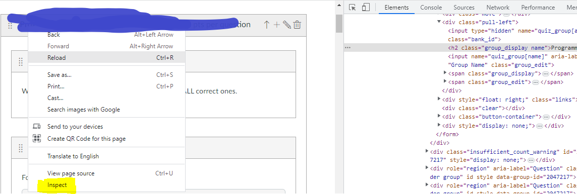 Scrape HTML Page to Count # Questions in Canvas Quiz Question Groups ...