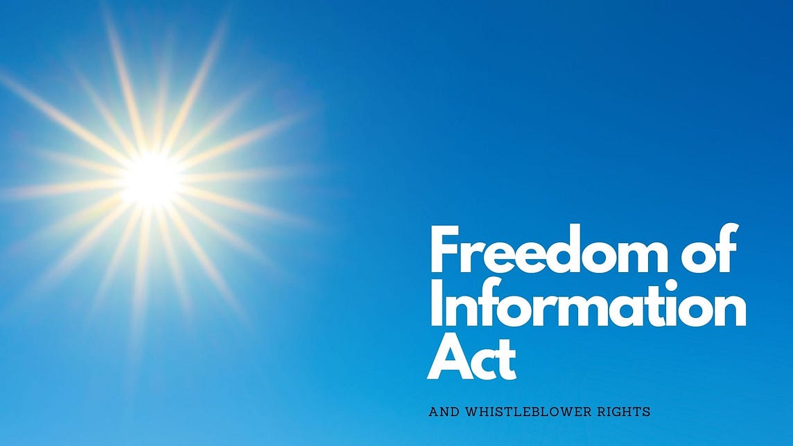 Sunday Read: Freedom of Information Act and Whistleblower Rights