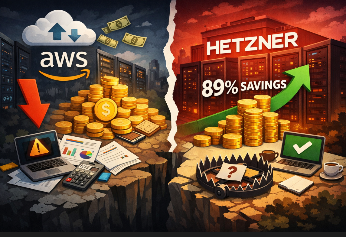 We Moved from AWS to Hetzner. Cut Costs 89%. Here’s the Catch.