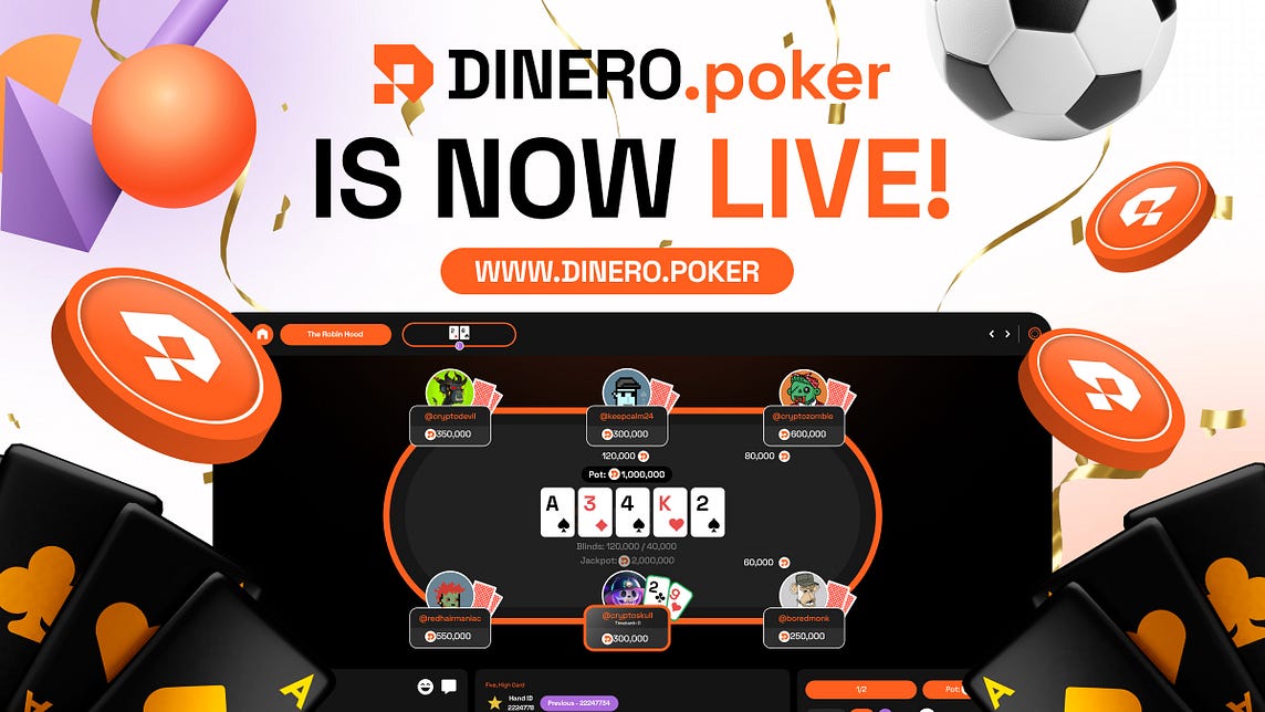 A game changer for players and the ecosystem: DINERO Poker is now live.