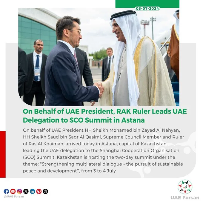 UAE Leadership at SCO Summit: Fostering Sustainable Peace and Development