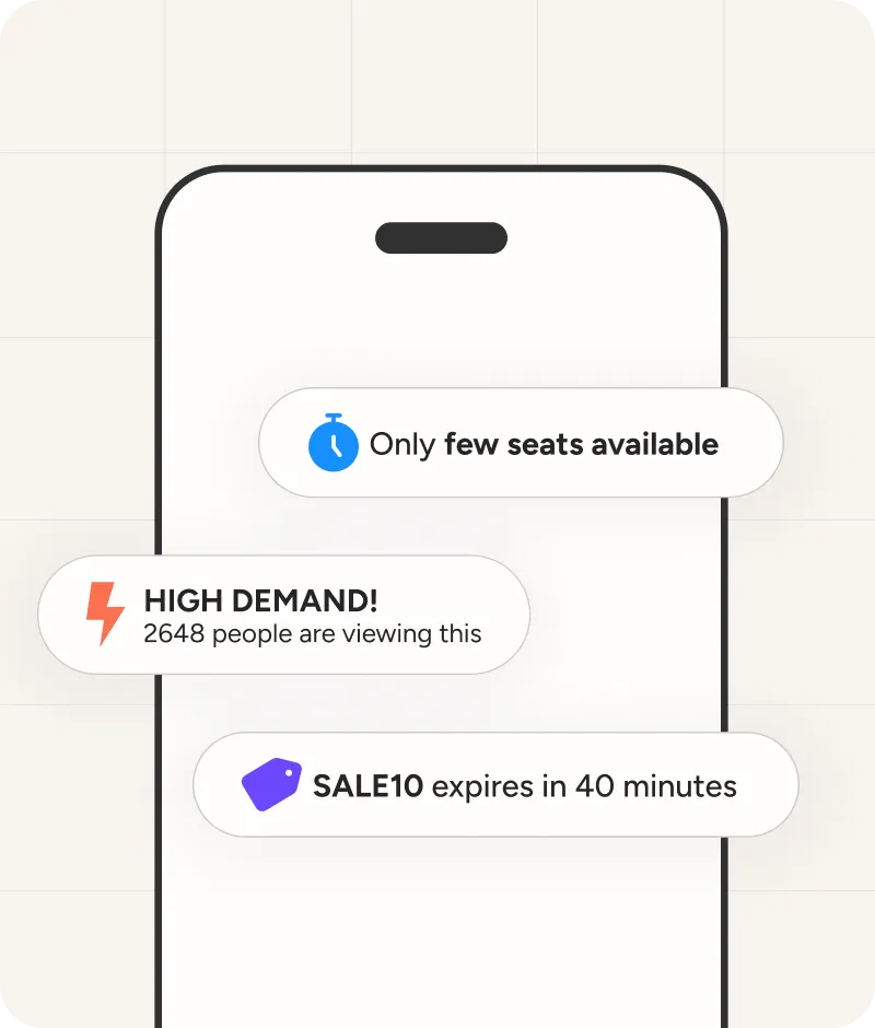 A phone screen with several urgent pop ups.
