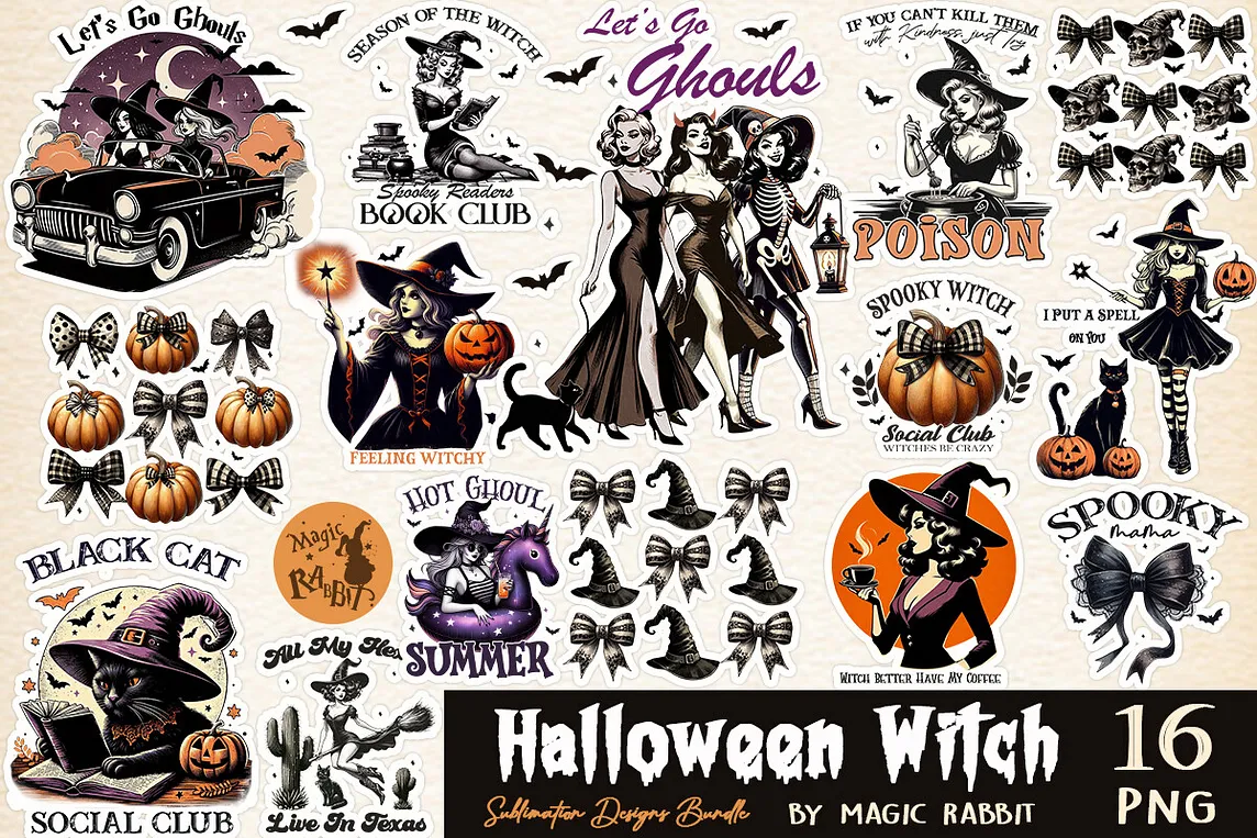 Halloween Witch Bundle Sublimation Free