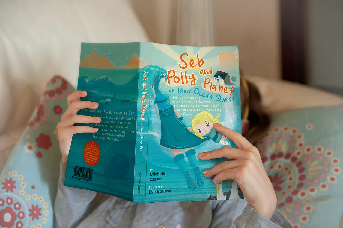a child reading a storybook