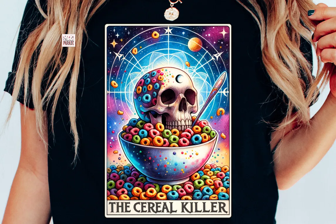 Sassy Skeleton Tarot Card PNG Cereal Free