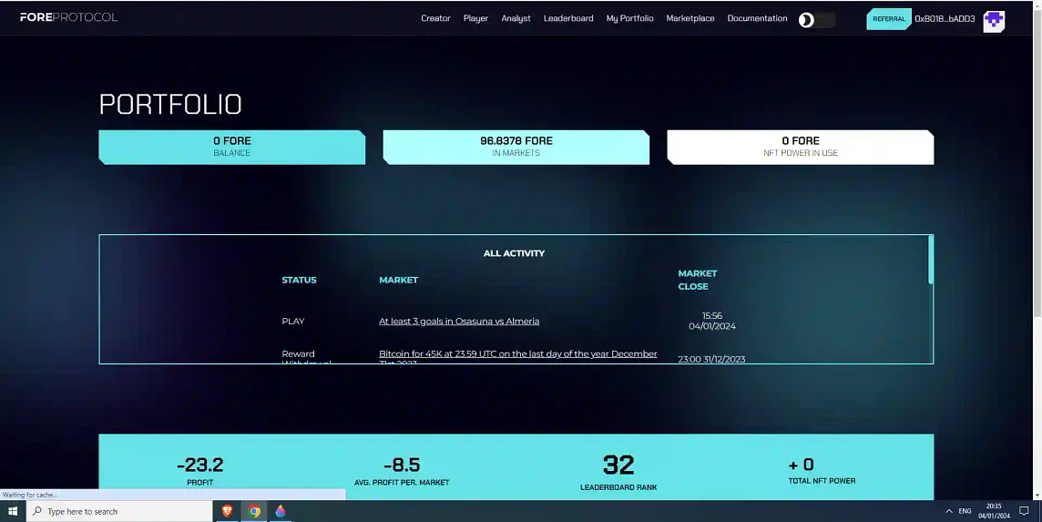 Fore Protocol review as a web3 betting platform