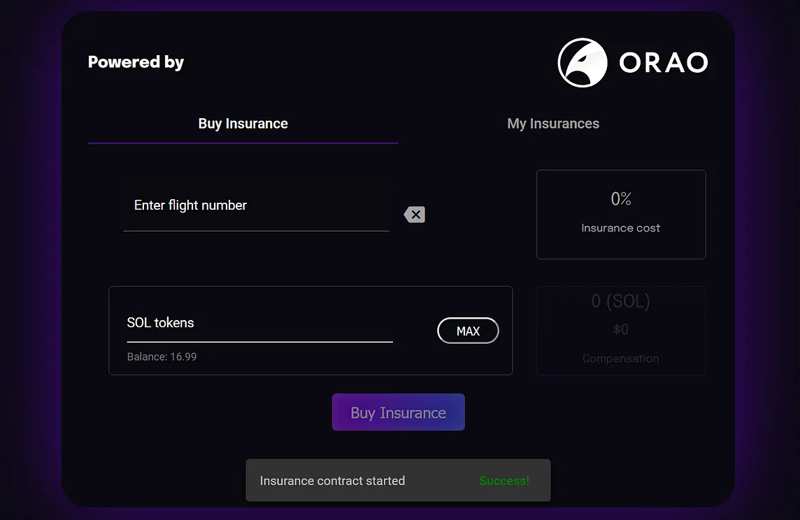 Proof of Concept: The ORAO Flight Insurance dApp