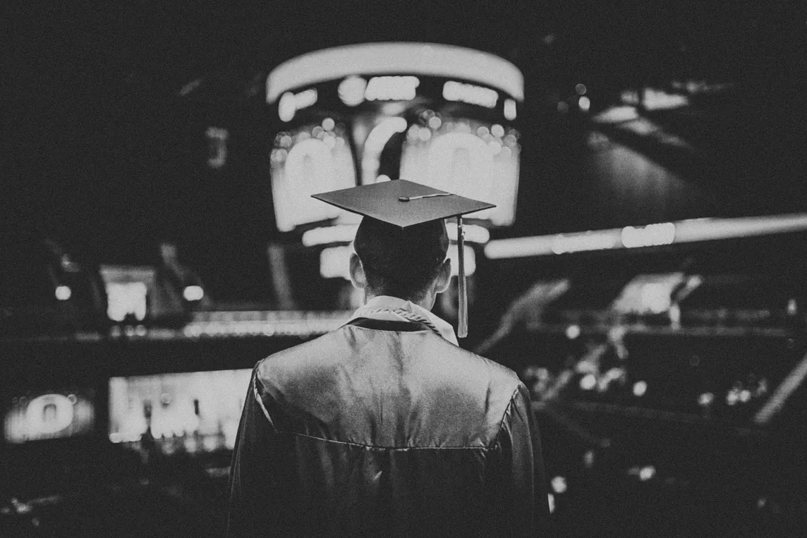 A student at graduation
