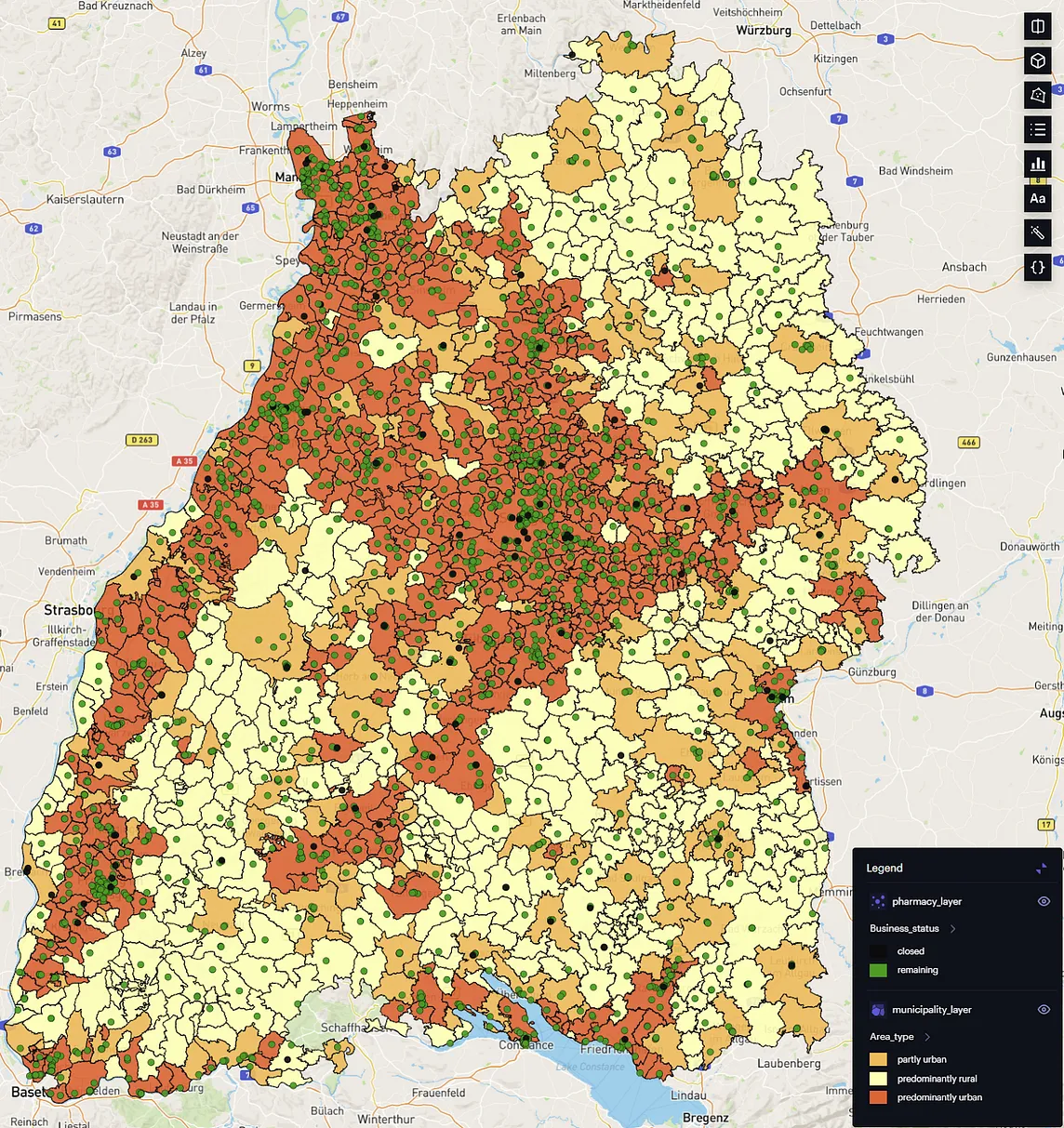 Who closed up shop? A geospatial analysis of pharmacy decline in Baden-Württemberg with KNIME
