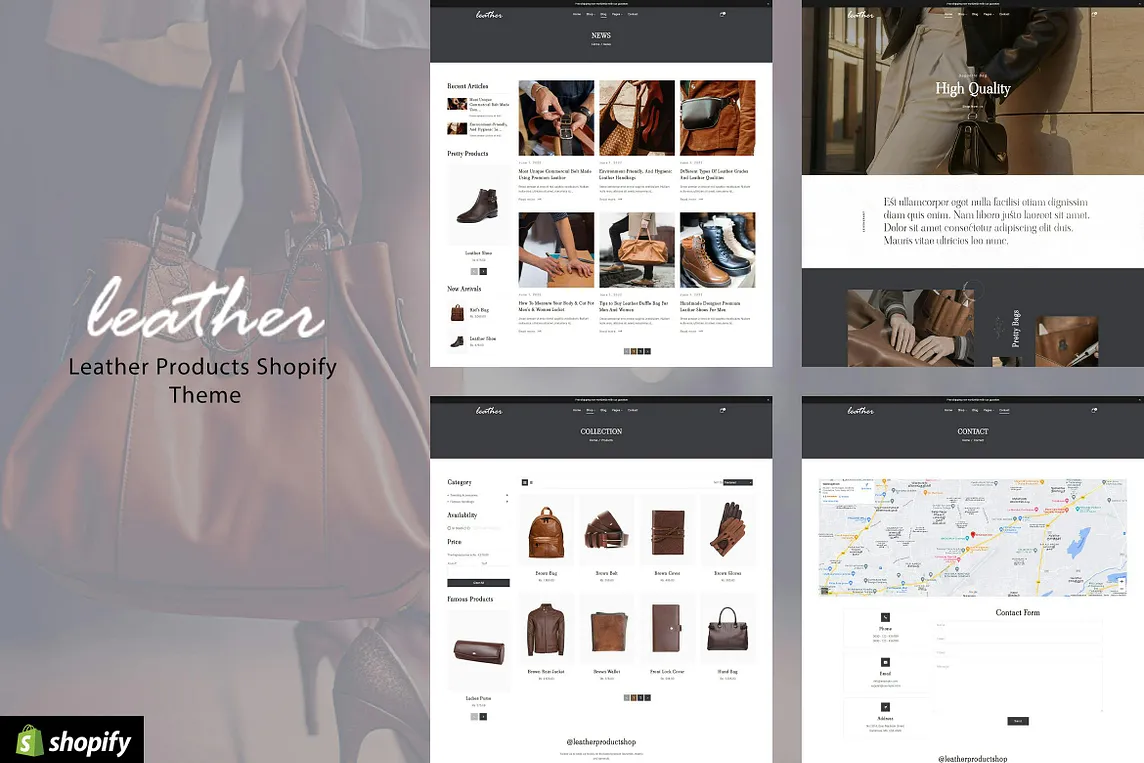 Leathery - Handcrafted Leather Store Theme Cover Image 1