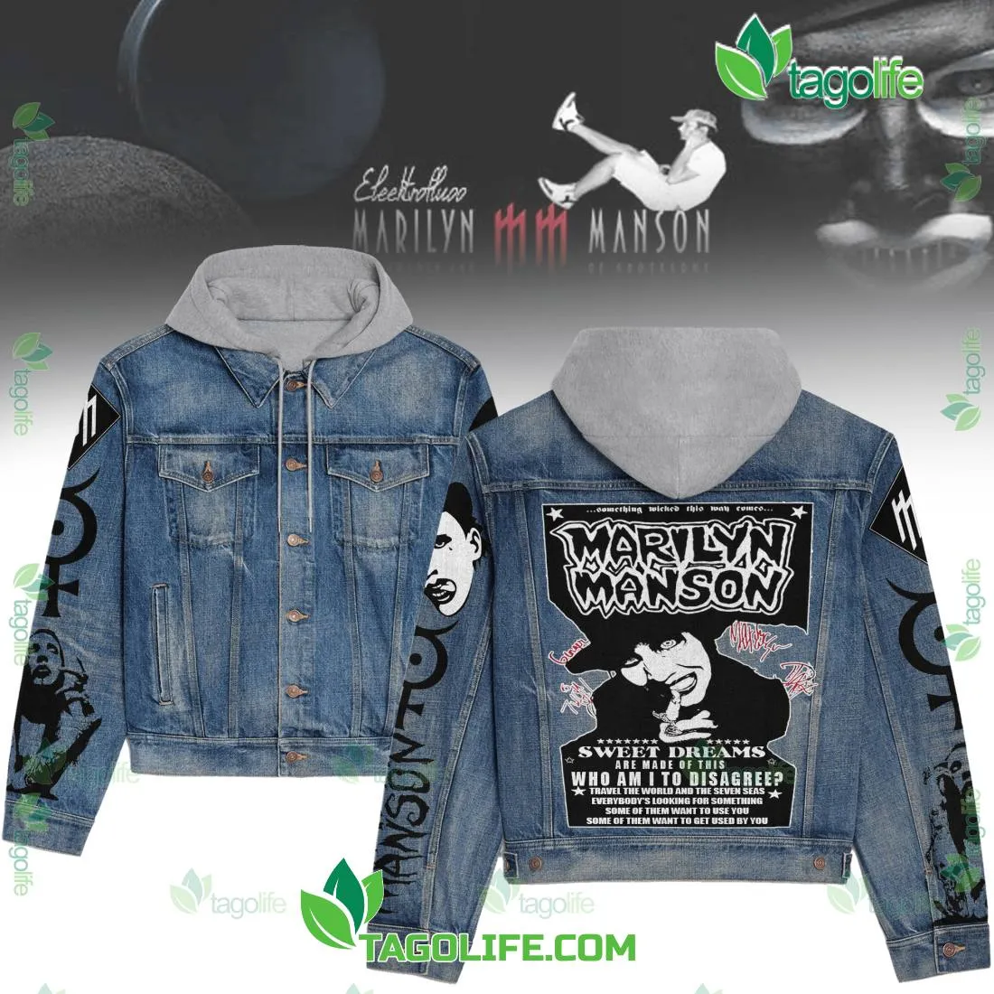 Own a Piece of Rock Iconography: The Marilyn Manson Sweet Dreams Jean Jacket Hoodie