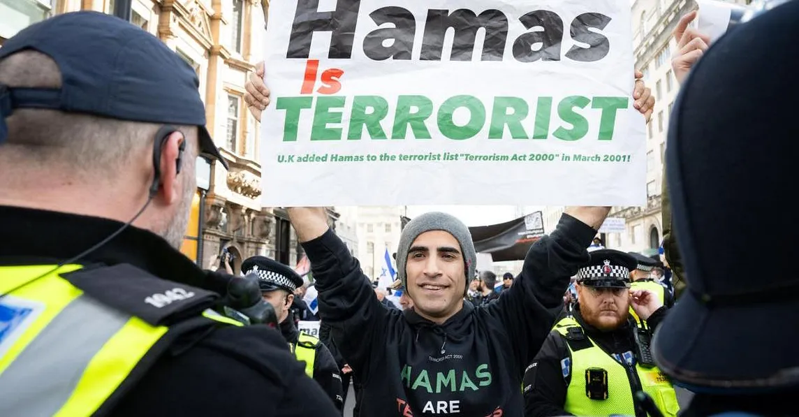BRITISH POLICE BAN ON CALLING HAMAS TERRORISTS IS OVERTURNED