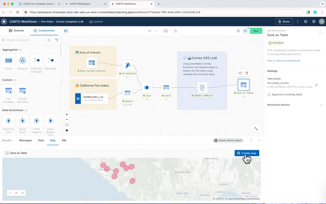 Using Snowflake Cortex AI to explain geospatial AI and ML models to users.