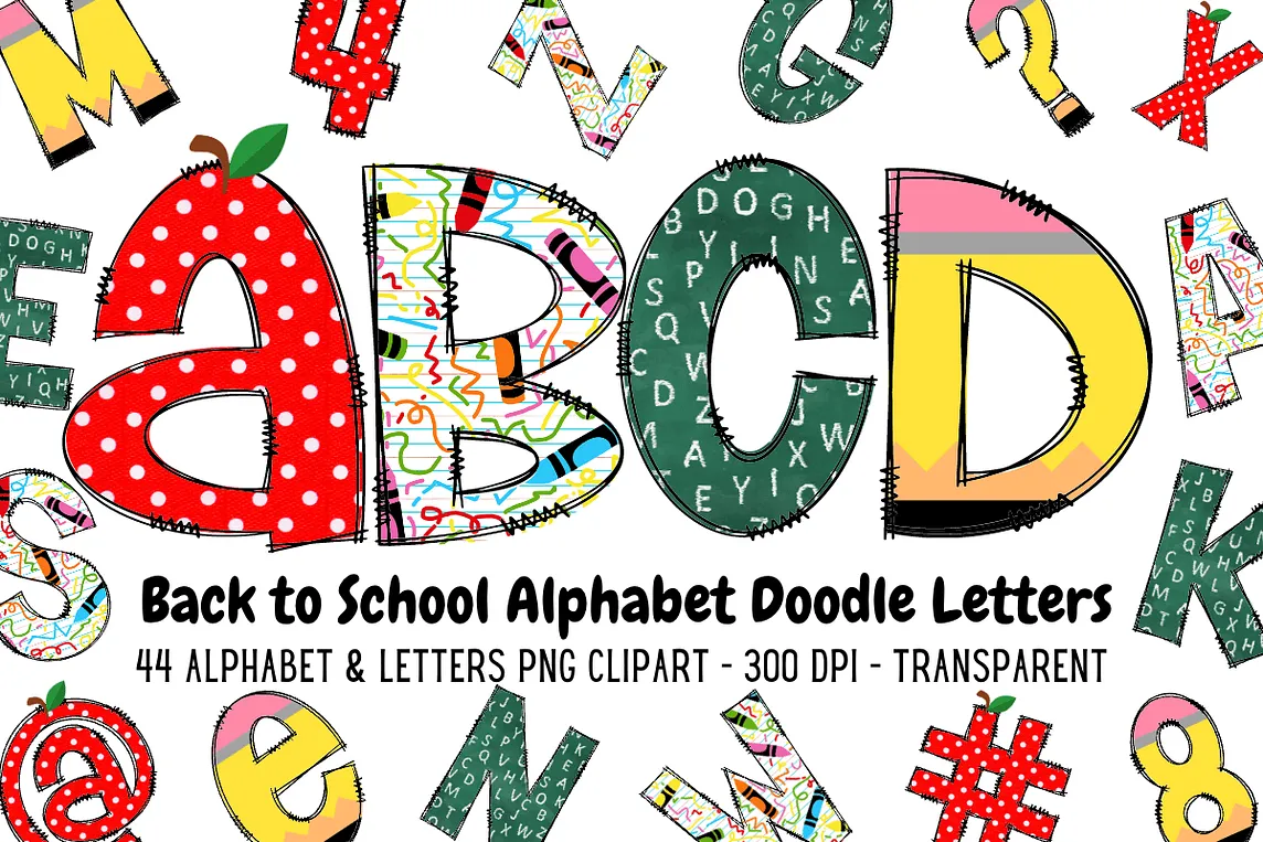 Back to School Alphabet 4 Set Free