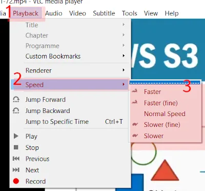 How to adjust the speed of video and audio content in VLC Media Player and YouTube