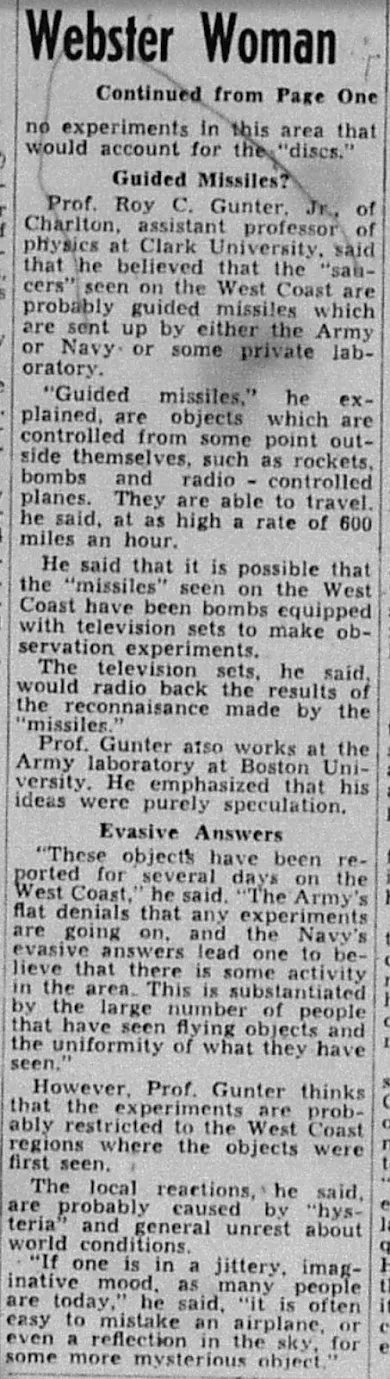 The Local Flying Saucer Report, 1947