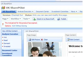 Resolve error SharePoint trail expired