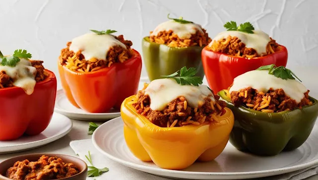 Stuffed Peppers Recipe with Rice