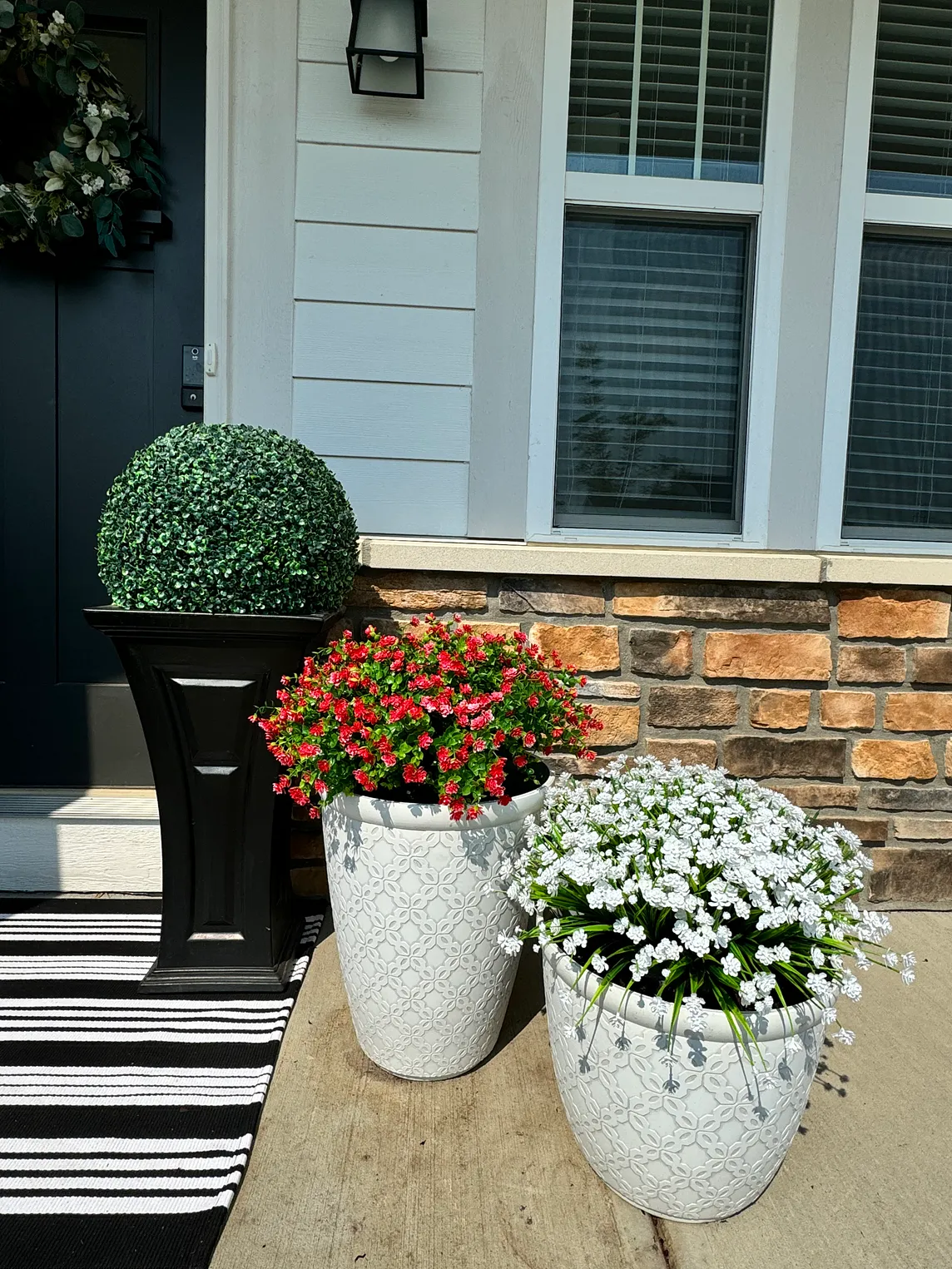 Flourish Forever: Transforming Porch Planters with Faux Flowers