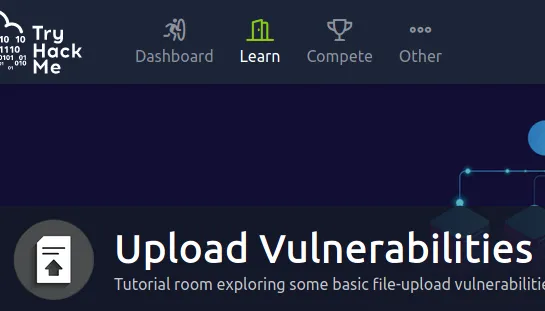 Upload Vulnerabilities TryHackme Writeup